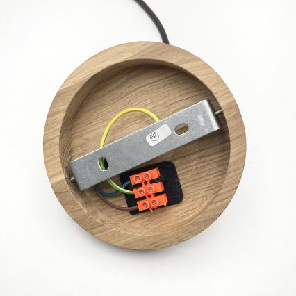 Pendellampa AIDA med kabel 1xE27/60W/230V diam. 35 cm ek/valnöt/vit