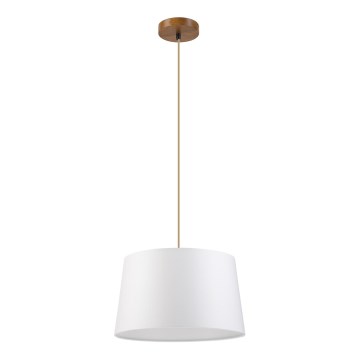 Pendellampa AIDA med kabel, 1xE27/60W/230V, Ø 35 cm, ek/brun/vit