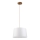 Pendellampa AIDA med kabel, 1xE27/60W/230V, Ø 35 cm, ek/brun/vit