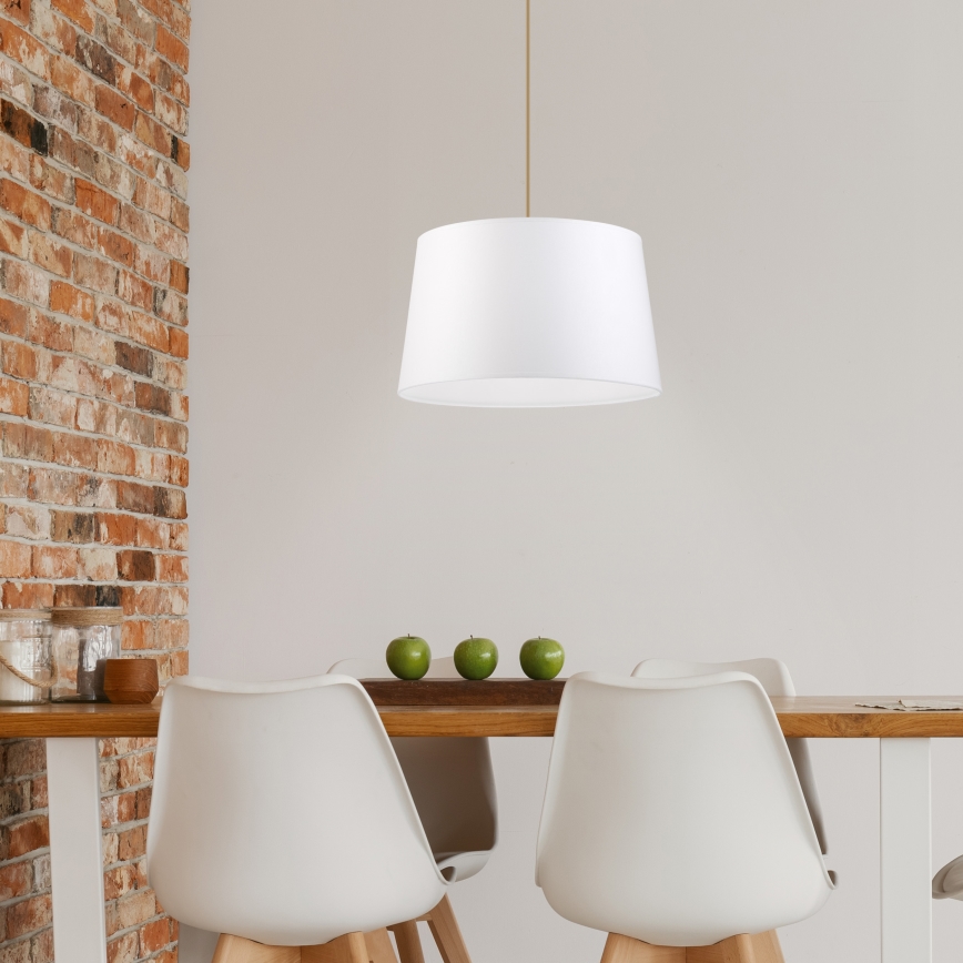 Pendellampa AIDA med kabel, 1xE27/60W/230V, Ø 35 cm, ek/brun/vit