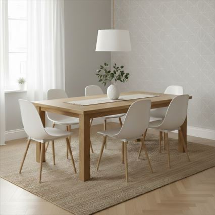 Pendellampa AIDA med kabel, 1xE27/60W/230V, Ø 35 cm, ek/brun/vit