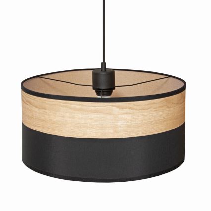 Pendellampa ALBA med sladd 1xE27/15W/230V Ø40 cm svart/brun