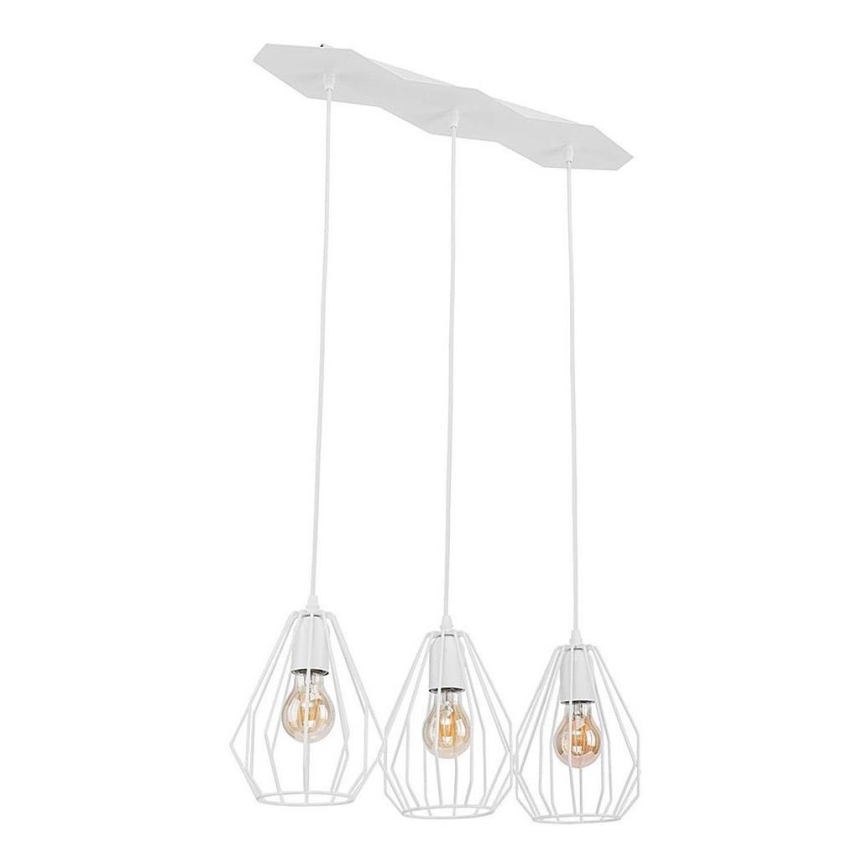Pendellampa BRYLANT 3xE27/60W/230V vit