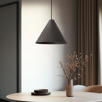 Pendellampa CONO med hängkabel 1xE27/40W/230V, fanér i ebenträ
