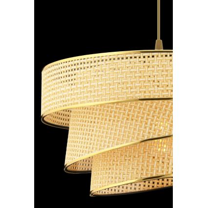 Pendellampa COUPER 1xE27/60W/230V beige/guld