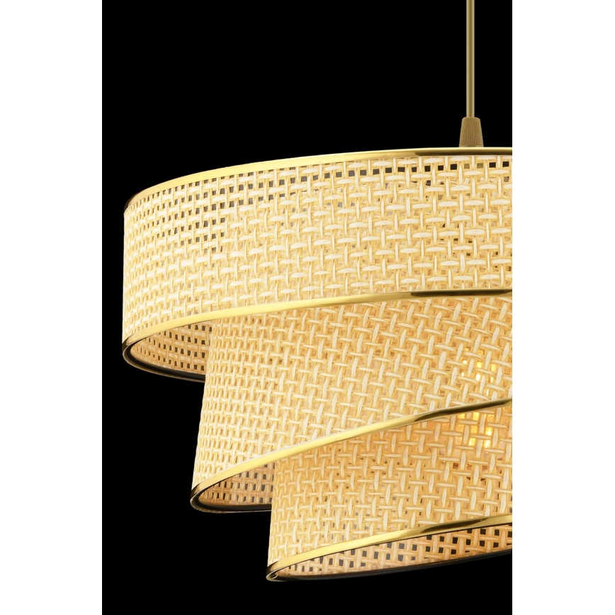 Pendellampa COUPER 1xE27/60W/230V beige/guld