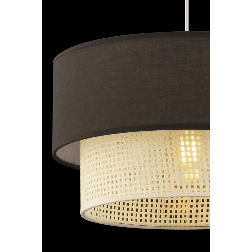 Pendellampa ECHO på kabel 1xE27/60W/230V brun/krämvit