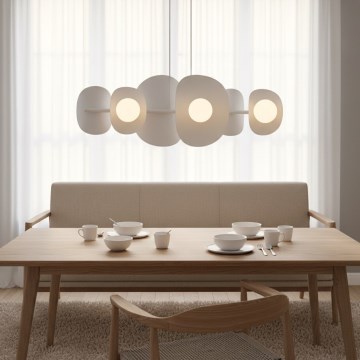 Pendellampa ELEMENTI 6xG9/8W/230V vit