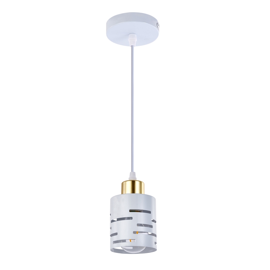 Pendellampa ELEN på sladd 1xE27/35W/230V vit/guld