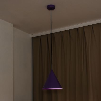 Pendellampa ETNA II på sladd 1xE27/15W/230V, Ø 25 cm, lila