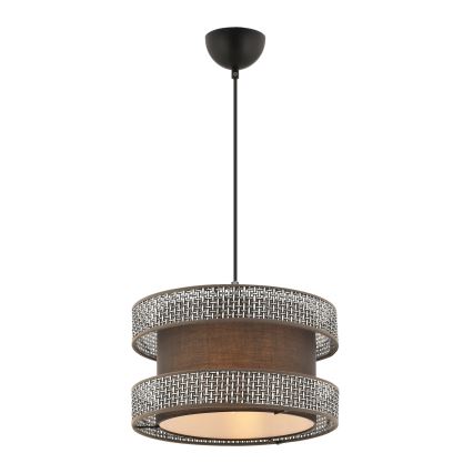 Pendellampa HALO 1xE27/60W/230V brun/grå