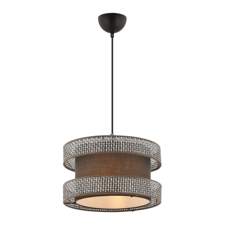 Pendellampa HALO 1xE27/60W/230V brun/grå