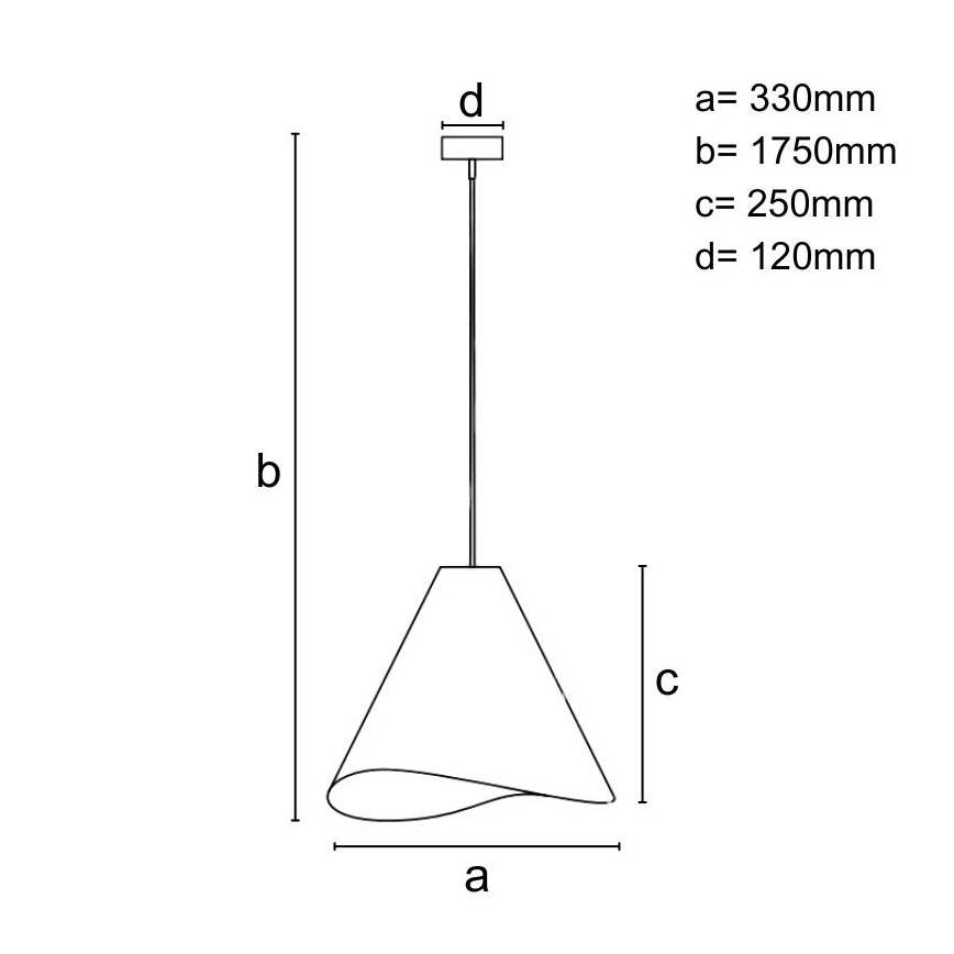 Pendellampa i trä med kabel 1xE27/60W/230V Ø 33 cm massivt trä / valnöt / gummiträ