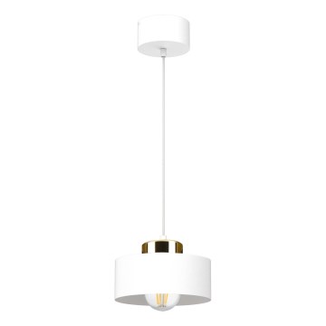Pendellampa IGNIA 1xE27/60W/230V vit/guld