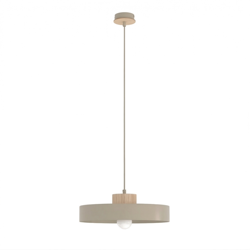 Pendellampa KIVI med kabel, 1xE27/15W/230V, beige