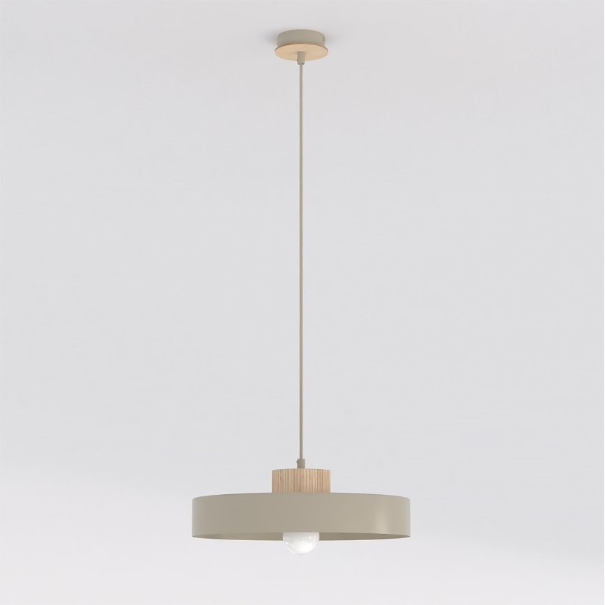 Pendellampa KIVI med kabel, 1xE27/15W/230V, beige