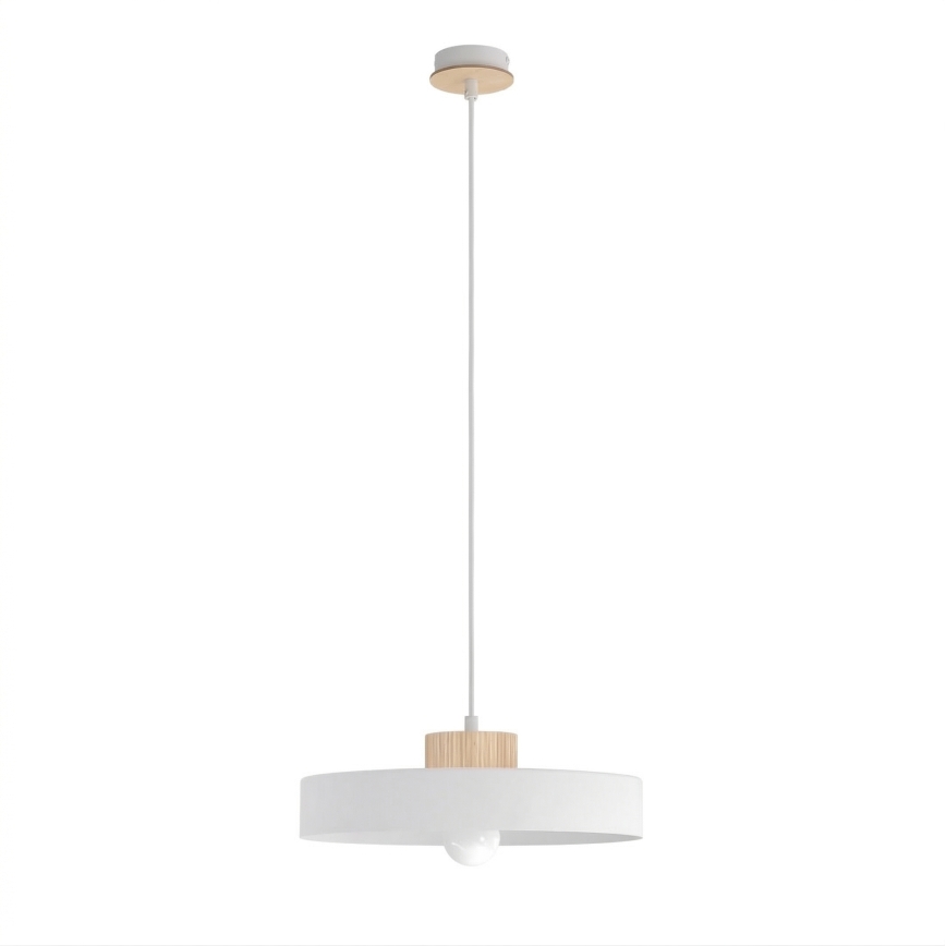 Pendellampa KIVI med vajer 1xE27/15W/230V, vit