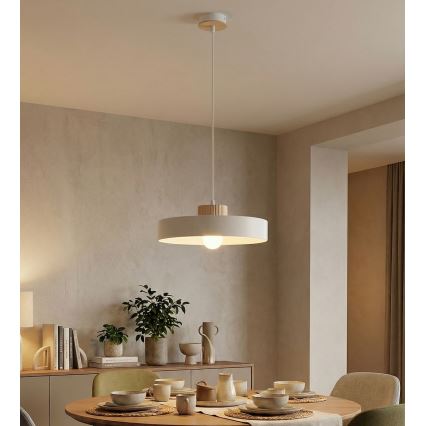 Pendellampa KIVI med vajer 1xE27/15W/230V, vit