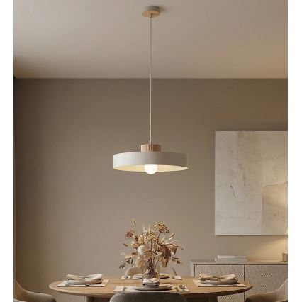 Pendellampa KIVI med vajer 1xE27/15W/230V, vit