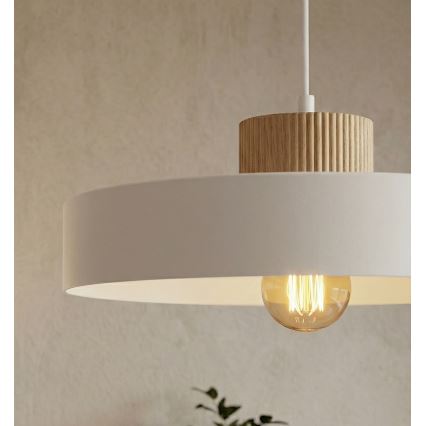 Pendellampa KIVI med vajer 1xE27/15W/230V, vit