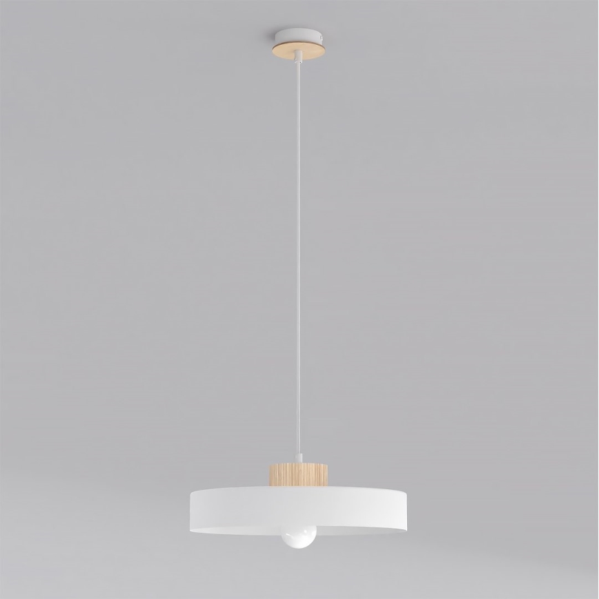 Pendellampa KIVI med vajer 1xE27/15W/230V, vit