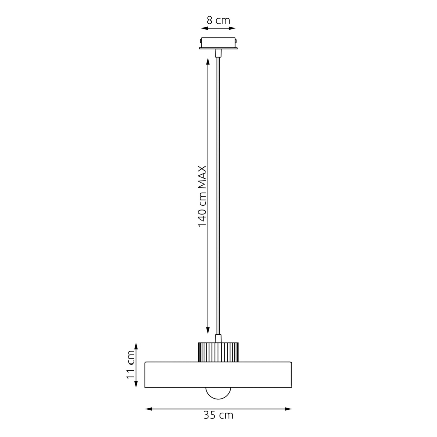 Pendellampa KIVI med vajer 1xE27/15W/230V, vit