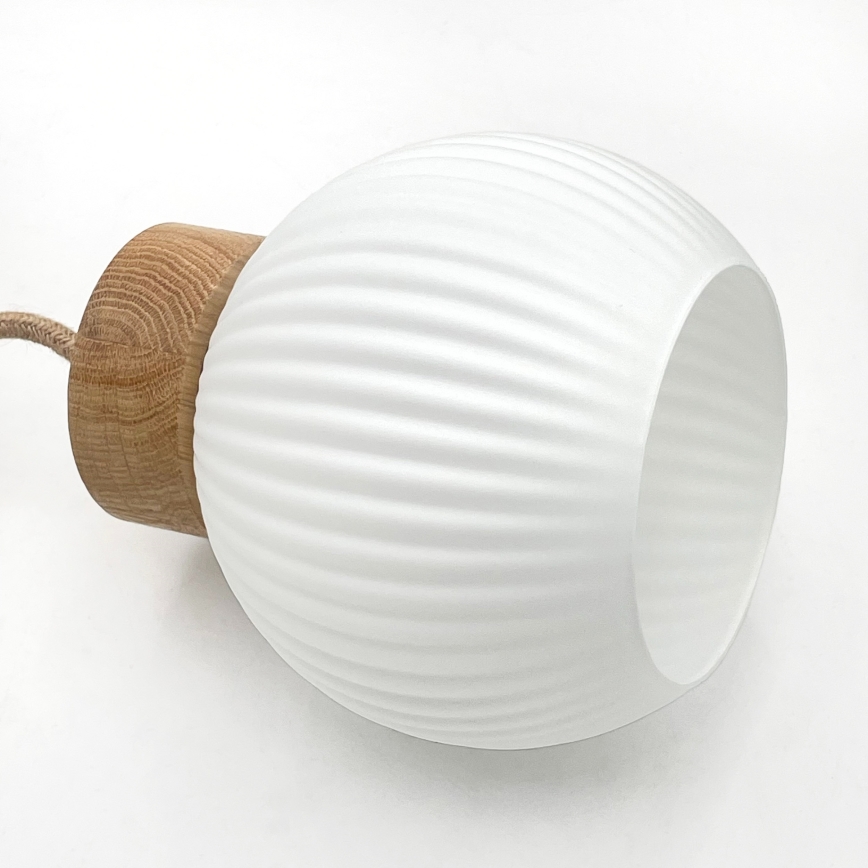 Pendellampa LOOMIS på sladd 5xE27/15W/230V 83 cm beige/ek