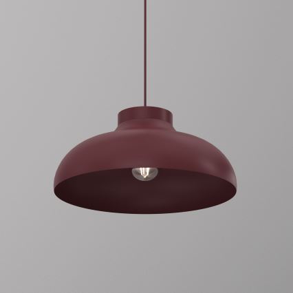 Pendellampa med kabel BASCA 1xE27/15W/230V vinröd