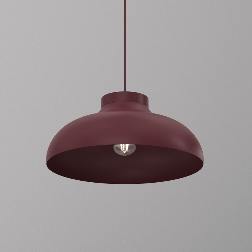 Pendellampa med kabel BASCA 1xE27/15W/230V vinröd