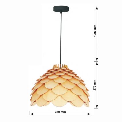 Pendellampa med kabel BURGO 1xE27/60W/230V Ø 35 cm