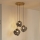 Pendellampa med kabel CRISTAL 3xE14/15W/230V mässing/röksvart