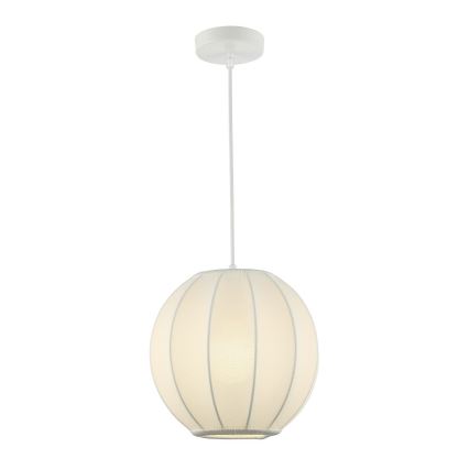 Pendellampa med kabel DANA 1xE27/15W/230V Ø 25 cm vit