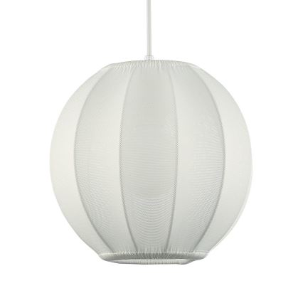 Pendellampa med kabel DANA 1xE27/15W/230V Ø 25 cm vit