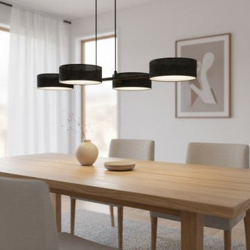 Pendellampa med kabel DRUMZ 4xE14/10W/230V svart