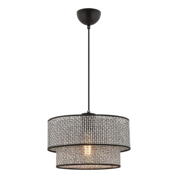 Pendellampa med kabel ECHO 1xE27/60W/230V grå/svart