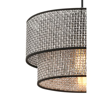 Pendellampa med kabel ECHO 1xE27/60W/230V grå/svart