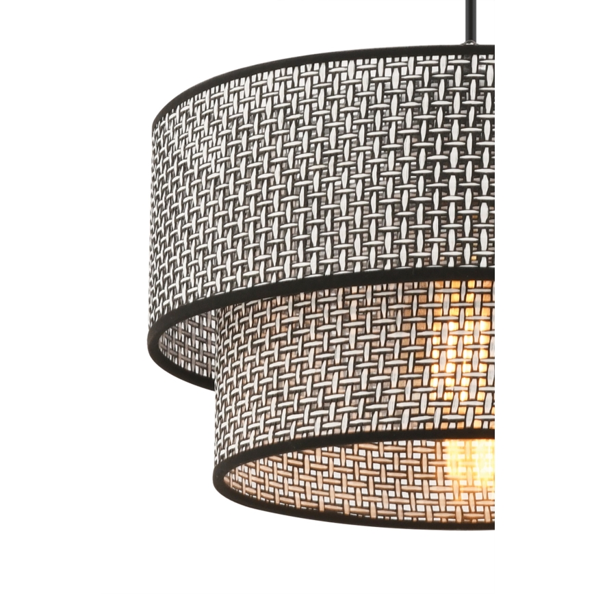 Pendellampa med kabel ECHO 1xE27/60W/230V grå/svart