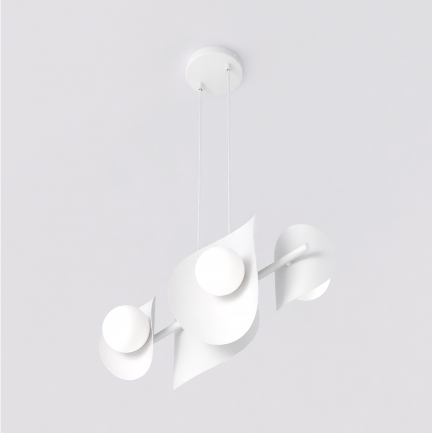 Pendellampa med kabel ELEMENTI 4xG9/8W/230V vit