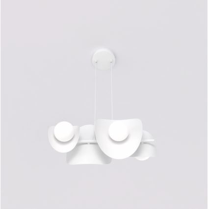 Pendellampa med kabel ELEMENTI 4xG9/8W/230V vit