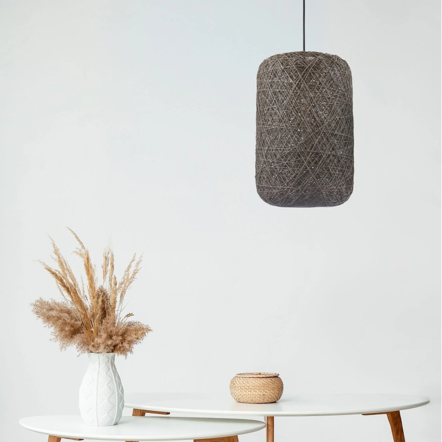 Pendellampa med kabel ELLEN 1xE27/20W/230V Ø 30 cm antracit