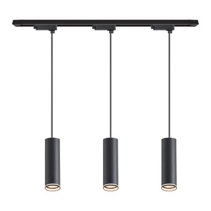 Pendellampa med kabel för skensystemet PIPE, 3x GU10/10W/230V, svart