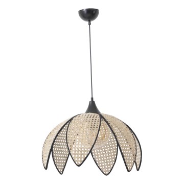 Pendellampa med kabel FUME 1xE27/40W/230V Ø 40 cm svart/beige