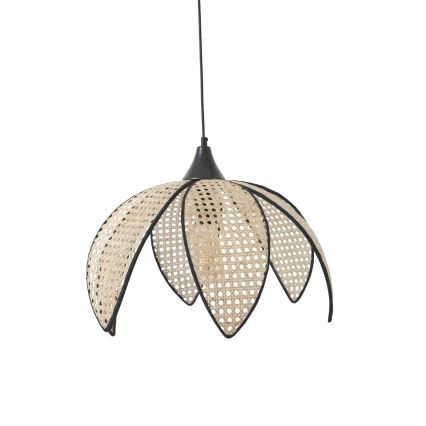 Pendellampa med kabel FUME 1xE27/40W/230V Ø 40 cm svart/beige