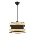 Pendellampa med kabel HALO 1xE27/60W/230V svart/beige