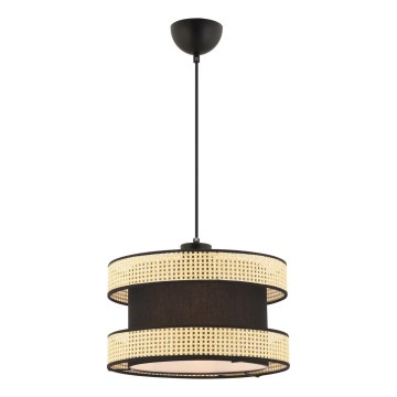 Pendellampa med kabel HALO 1xE27/60W/230V svart/beige
