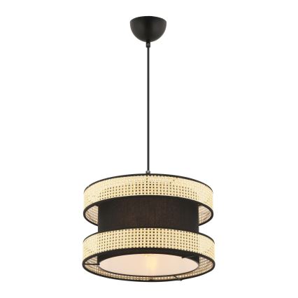 Pendellampa med kabel HALO 1xE27/60W/230V svart/beige