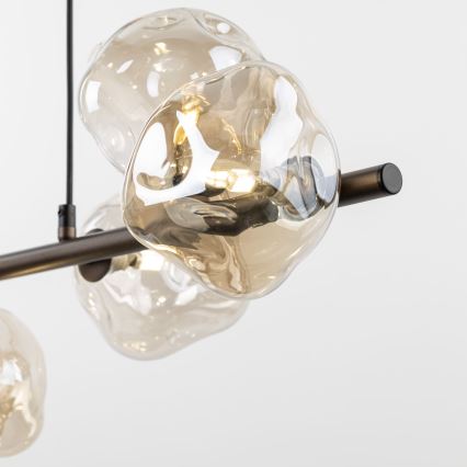 Pendellampa med kabel LAVA 7xG9/8W/230V brons/rökbeige