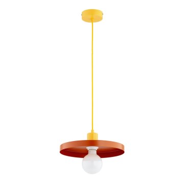 Pendellampa med kabel LITO 1xE27/15W/230V koppar/gul