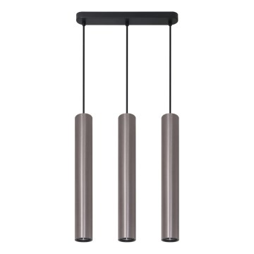 Pendellampa med kabel LUNGOMARE 3xGU10/10W/230V mattkrom
