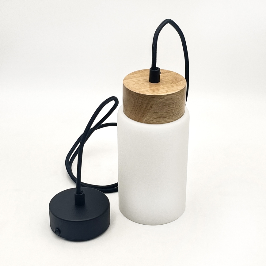 Pendellampa med kabel MARKUS 1xE27/15W/230V svart/ek